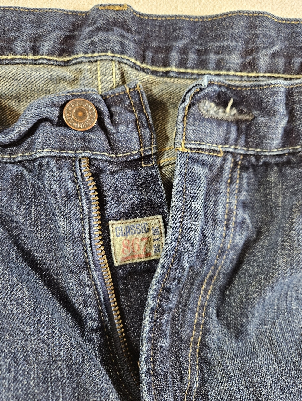Polo Ralph Lauren 867 Jeans 38x32 Blue Classic Fit Denim - Picture 4 of 9